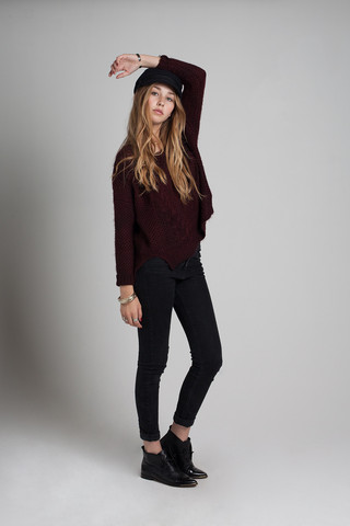 Higher Level Sweater in Burgundy